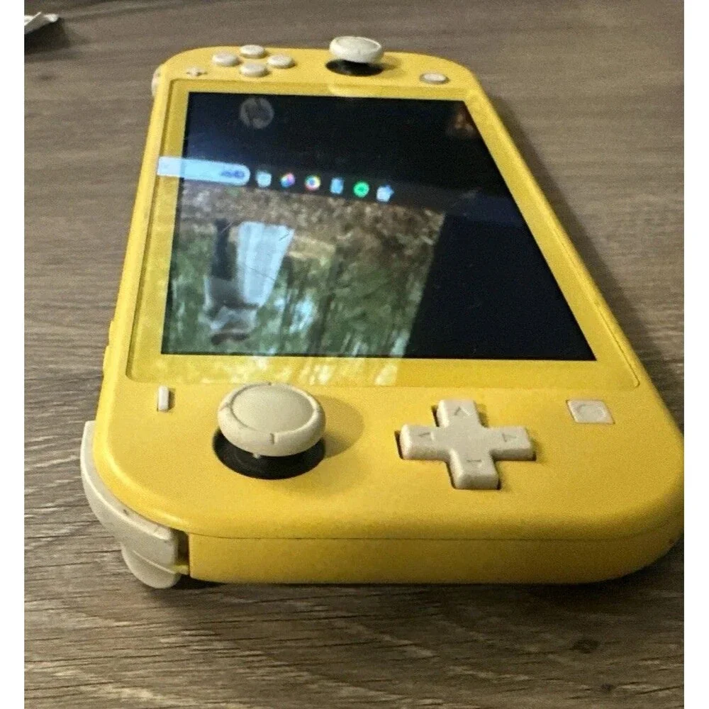Nintendo Switch Lite Yellow Handheld Console Tested Works w/ microSD Card